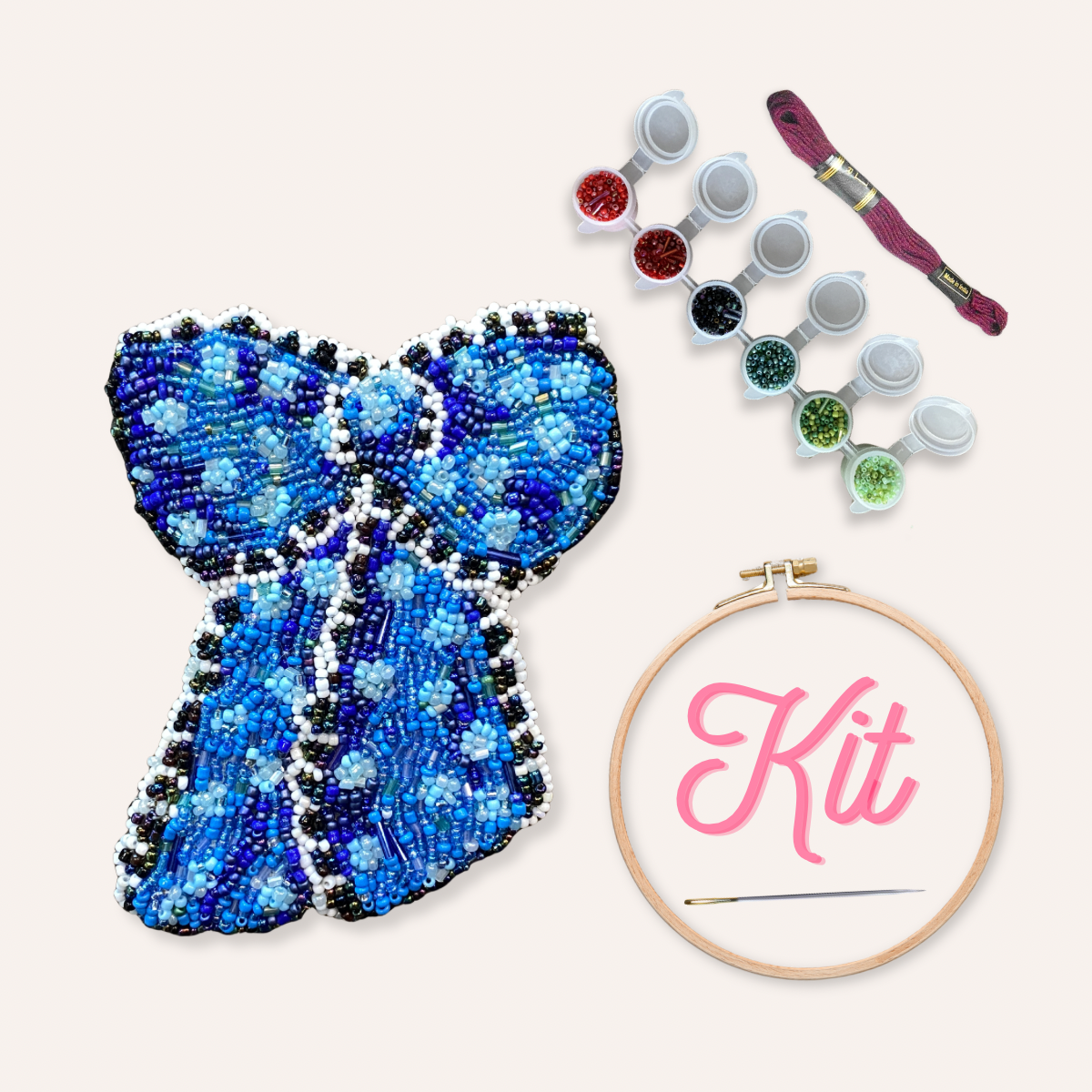 Blue Ribbon Beaded Art Kit