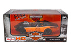 1970 Chevrolet Corvette Harley Davidson Black/Orange 1/24 Diecast Model Car by Maisto  free shipping USA