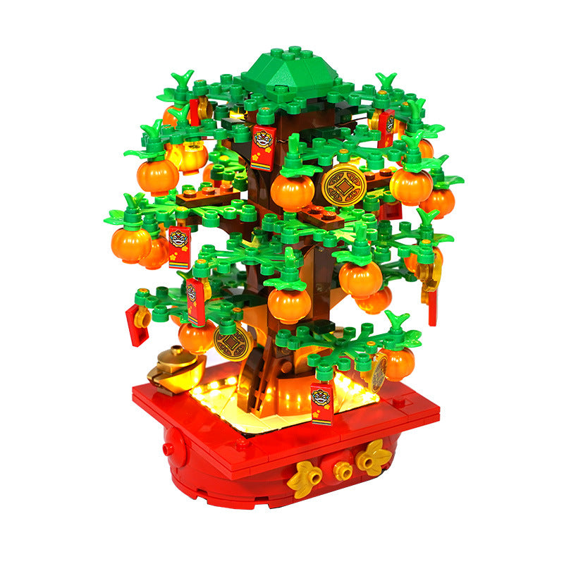 Building block lighting compatible with LEGO 40648 Money Tree Chinese style remote control matching LED lights