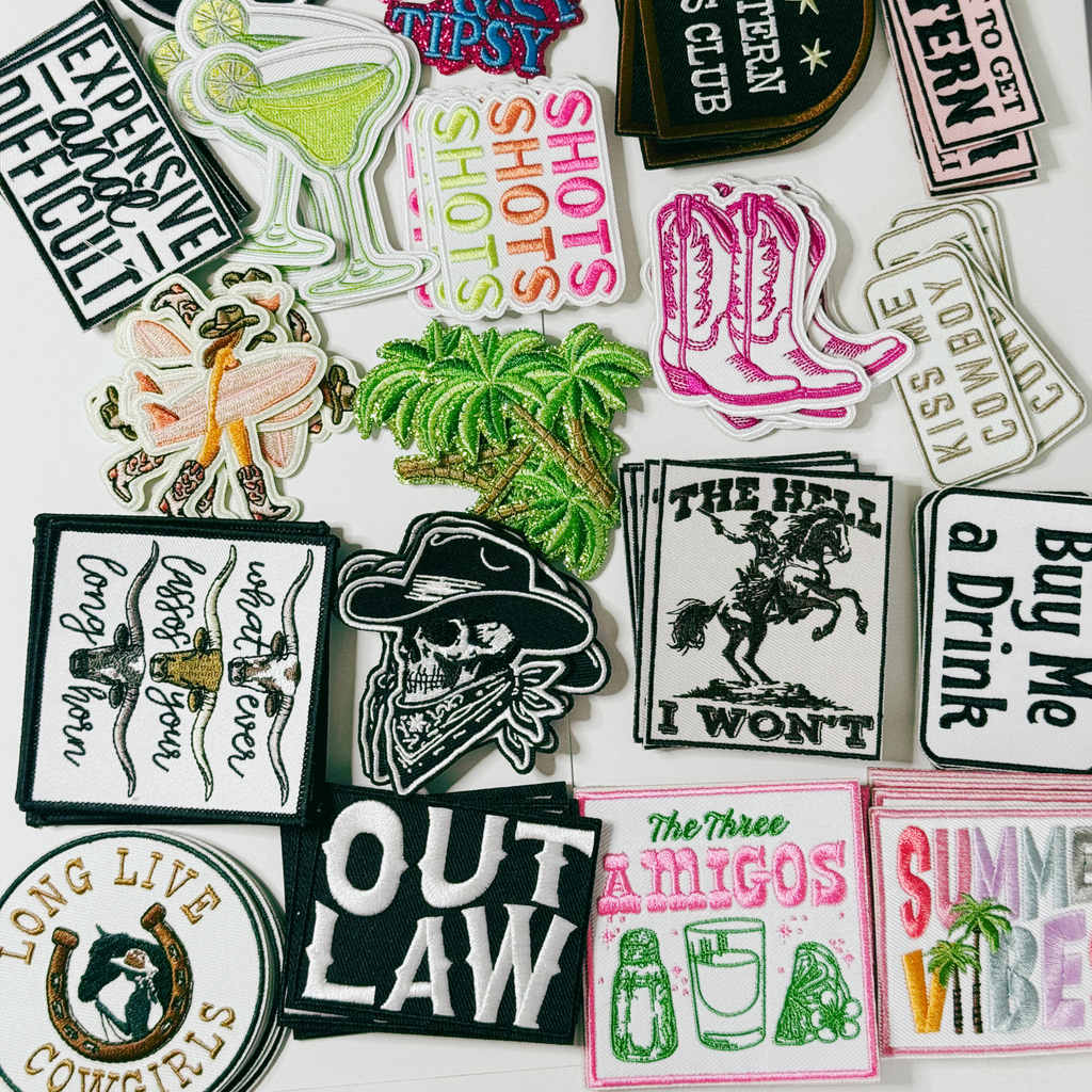 75, 150, or 400 pc Patch Bundle - grab bag -  Embroidered Hat Patch