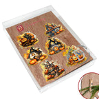 Spooky Houses Clip-On Eco Wood Decorative Ornaments Set of 6 by G. Debrekht - Halloween Decor - 8090007C-S6