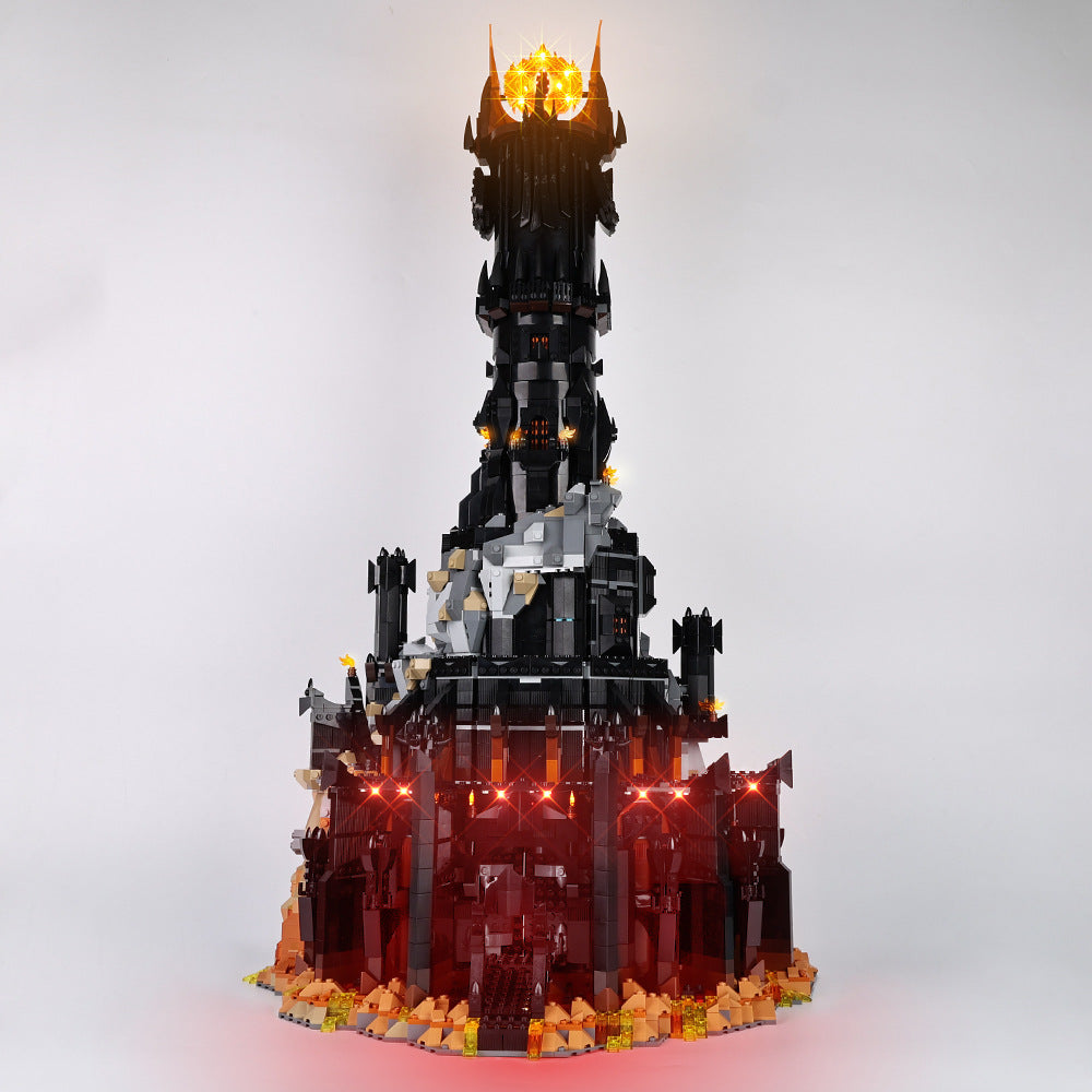 Suitable for LEGO 10333 Lord of the Rings Baladu Black Tower LED building blocks toy lighting fixtures light sets