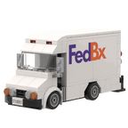 FedBx Delivery Truck Building Set - Custom Printed - Made Using LEGO® Parts