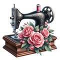 Floral Cute Sewing Machine Fabric Panel 1