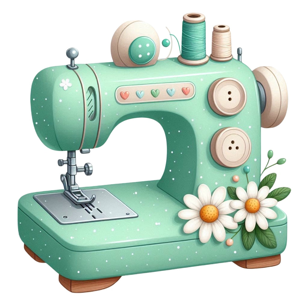 Floral Cute Sewing Machine Fabric Panel 21