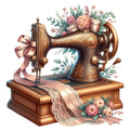 Floral Cute Sewing Machine Fabric Panel 22