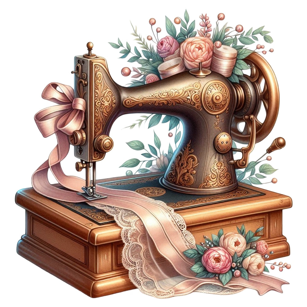 Floral Cute Sewing Machine Fabric Panel 22