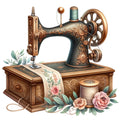 Floral Cute Sewing Machine Fabric Panel 4