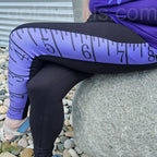 Purple Tape Measure Sewing Leggings