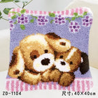 Cute Animal Series Latch Hook Pillow Kits DIY Segment Embroidery Materials Package Coarse Wool Pillow Cross Stitch knooppakket