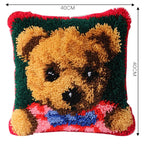 Cute Animal Series Latch Hook Pillow Kits DIY Segment Embroidery Materials Package Coarse Wool Pillow Cross Stitch knooppakket