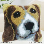 Cute Animal Series Latch Hook Pillow Kits DIY Segment Embroidery Materials Package Coarse Wool Pillow Cross Stitch knooppakket
