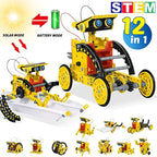 12-in-1 Solar Robot Science Kit - DIY Educational Building Toy, STEM Learning Tool for Kids