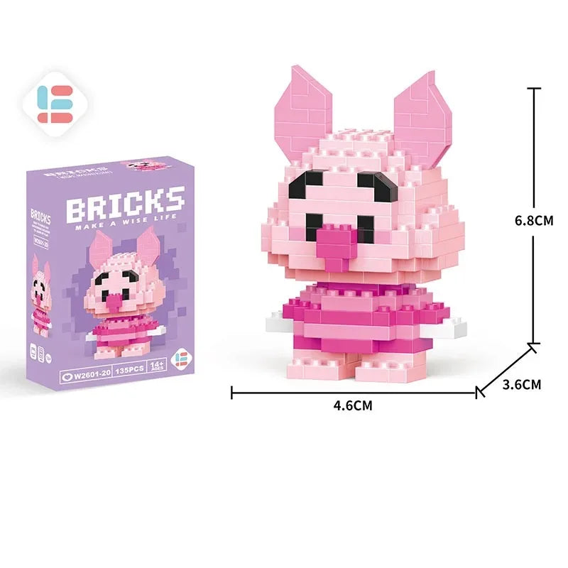 Disney Lilo & Stitch & Pokémon Pikachu Building Blocks – Cute Anime Cartoon Model Toy Set for Kids | Creative Educational Gift for Children