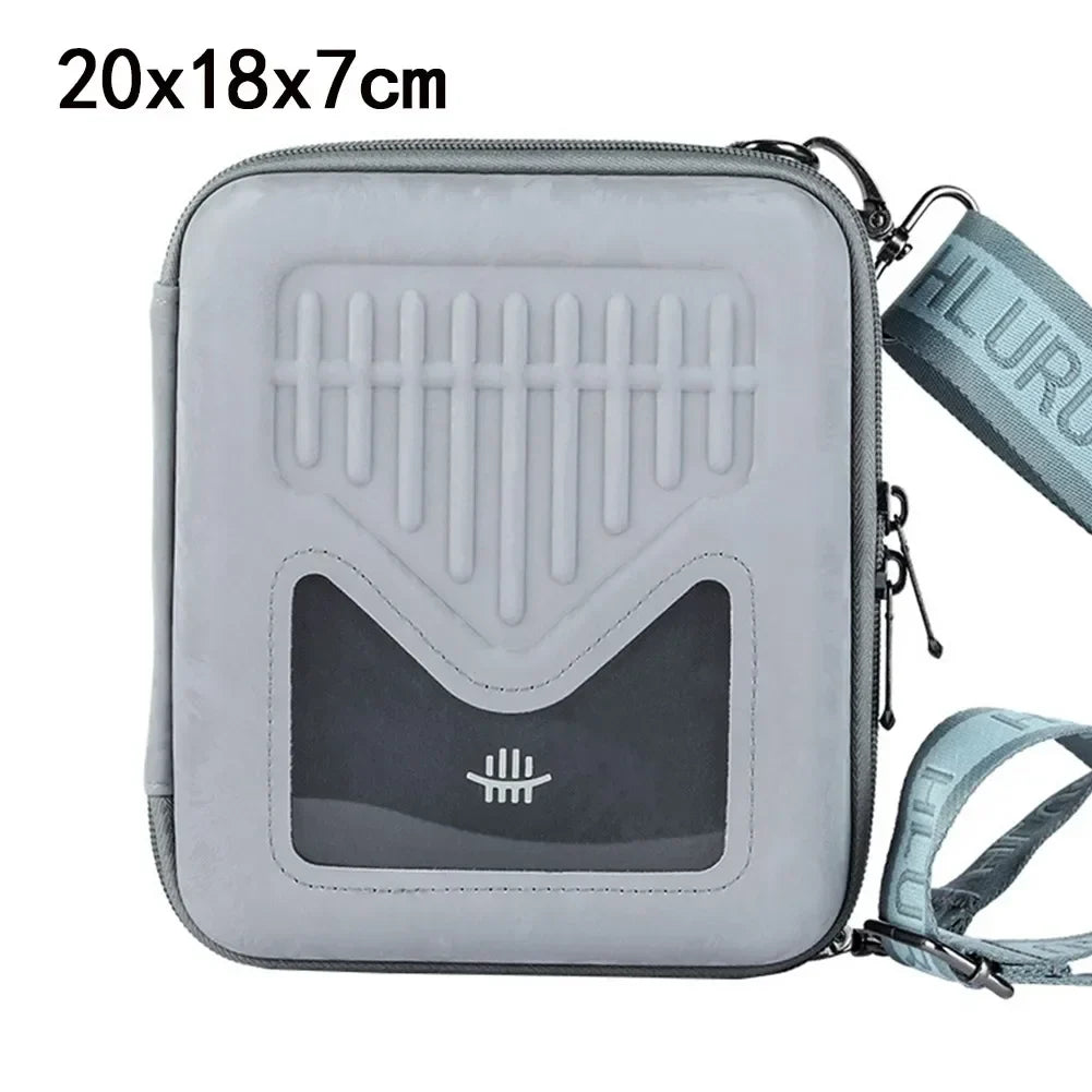 17-21 Key Kalimba Case Thumb Piano Waterproof Shoulder Bag with Adjustable Two-Way Zipper and Shoulder Strap