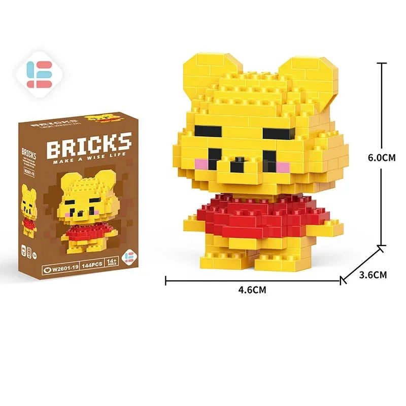 Disney Lilo & Stitch & Pokémon Pikachu Building Blocks – Cute Anime Cartoon Model Toy Set for Kids | Creative Educational Gift for Children