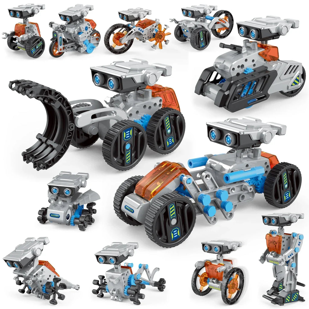 12-in-1 Solar Robot Science Kit - DIY Educational Building Toy, STEM Learning Tool for Kids