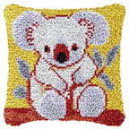 Knot Pillow Package Cartoon Animals Latch Hook Kit Cushion Pillowcase Kussen Set For Needlework Dog Raccoon Latch Hook Kits DIY