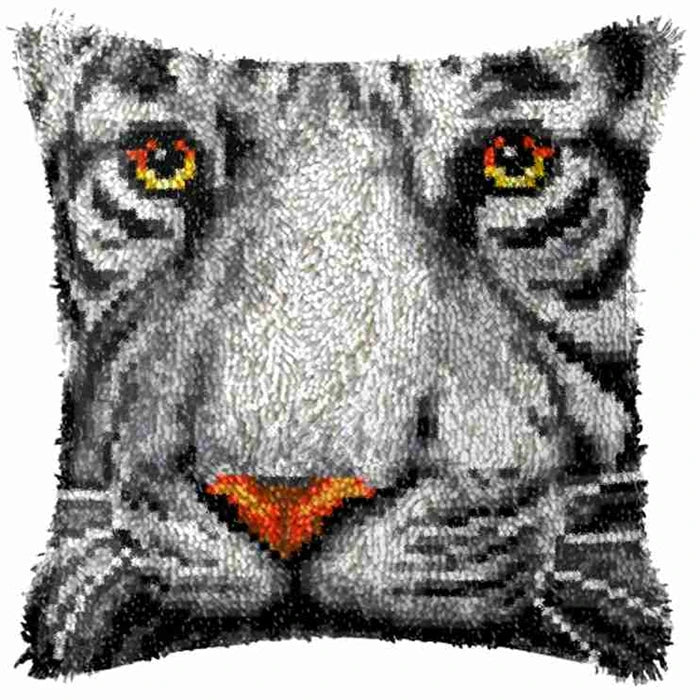 Cow Horse Elephant Animal Carpet Embroidery Set Cartoon Cat Smyrna Latch Hook Kit DIY Knot Pillow Package Pillow Buttons Package