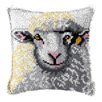 Knot Pillow Package Cartoon Animals Latch Hook Kit Cushion Pillowcase Kussen Set For Needlework Dog Raccoon Latch Hook Kits DIY