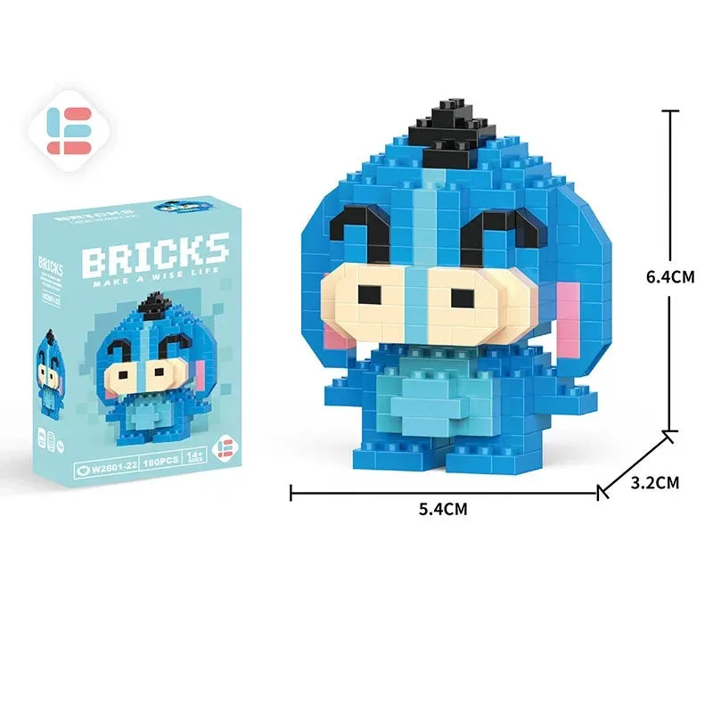 Disney Lilo & Stitch & Pokémon Pikachu Building Blocks – Cute Anime Cartoon Model Toy Set for Kids | Creative Educational Gift for Children