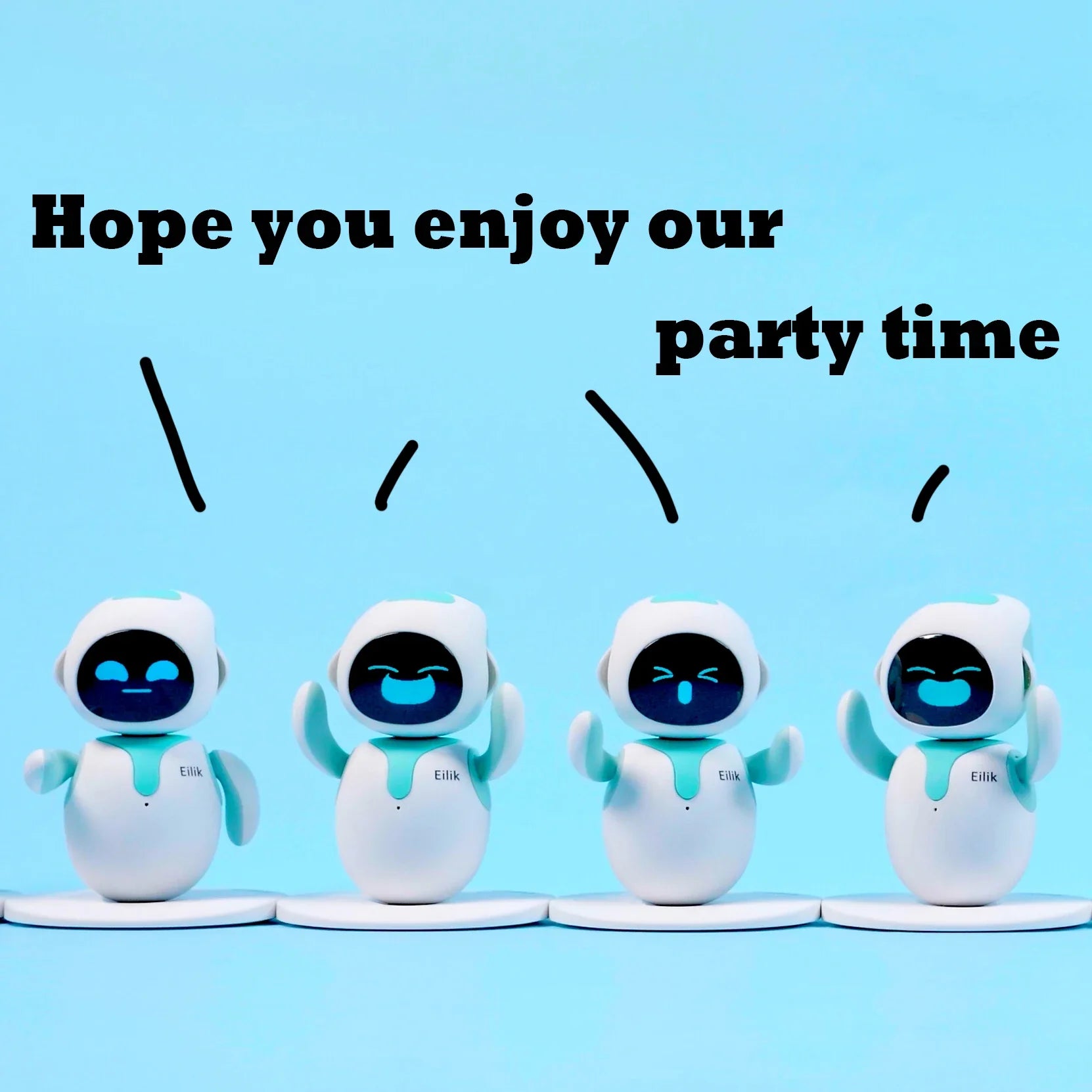 Eilik - Cute Robot Pets Toys with Abundant Emotions, Animations & Mini-Games, Your Perfect Desk Touch Interactive Companion.