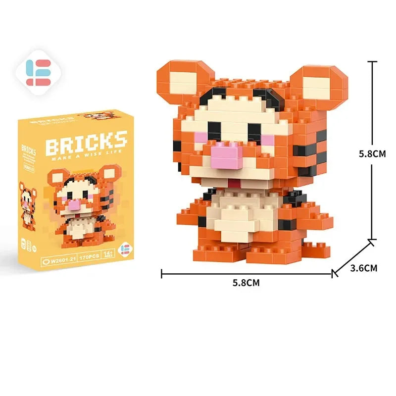 Disney Lilo & Stitch & Pokémon Pikachu Building Blocks – Cute Anime Cartoon Model Toy Set for Kids | Creative Educational Gift for Children