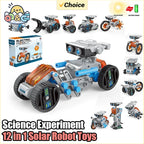 12-in-1 Solar Robot Science Kit - DIY Educational Building Toy, STEM Learning Tool for Kids