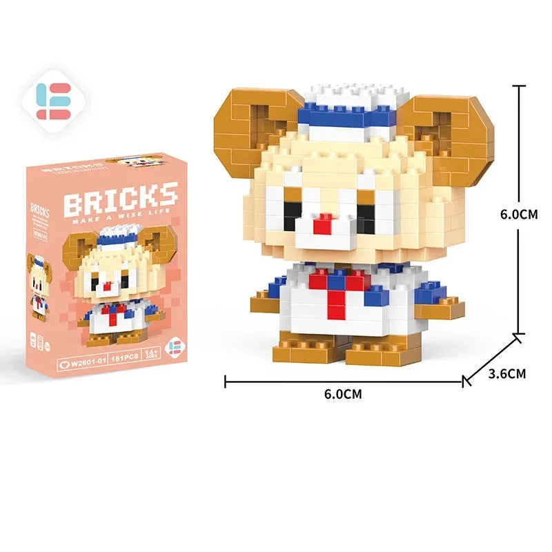 Disney Lilo & Stitch & Pokémon Pikachu Building Blocks – Cute Anime Cartoon Model Toy Set for Kids | Creative Educational Gift for Children