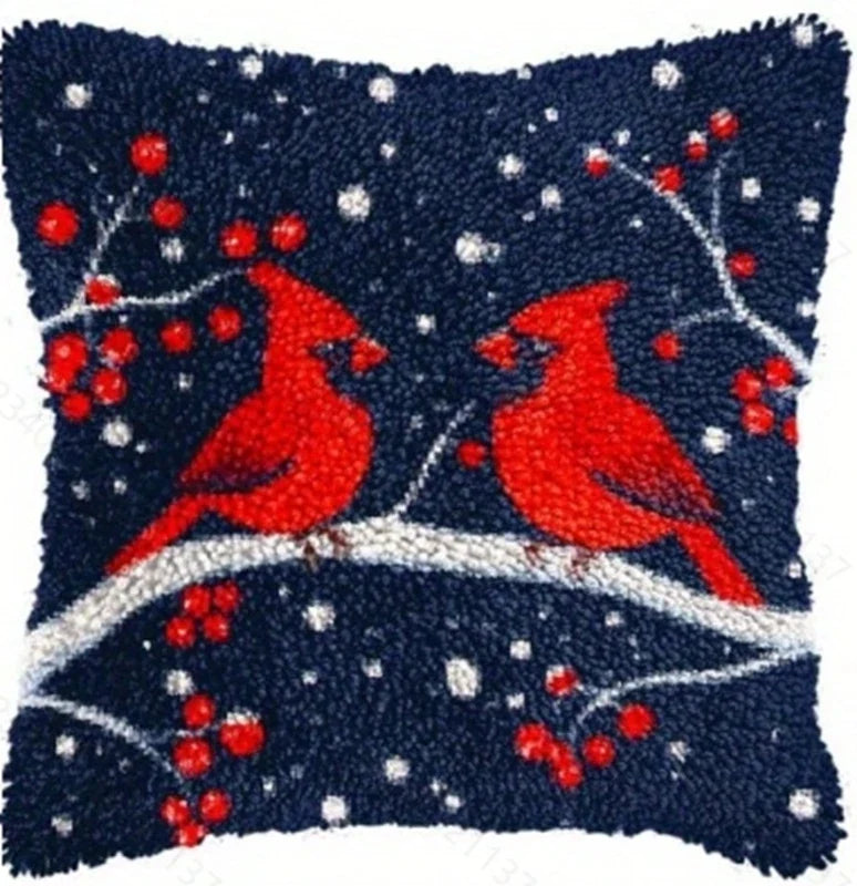 Latch Hook Rug Kit Pastel Embroidery Home decorations Pillow Case Set with Ergonomic Hook Tools
