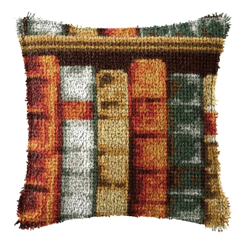 Latch Hook Rug Kit Pastel Embroidery Home decorations Pillow Case Set with Ergonomic Hook Tools