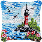 Latch Hook Rug Kit Pastel Embroidery Home decorations Pillow Case Set with Ergonomic Hook Tools