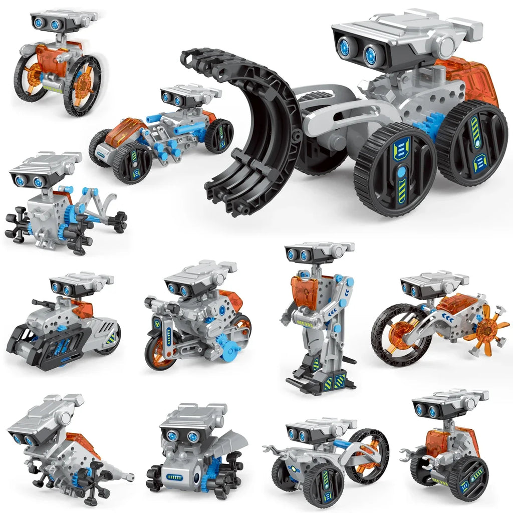 12-in-1 Solar Robot Science Kit - DIY Educational Building Toy, STEM Learning Tool for Kids