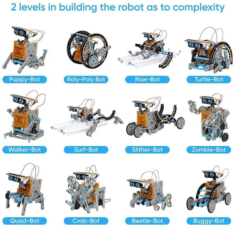12-in-1 Solar Robot Toy – DIY Science Experiment Building Kit for Kids