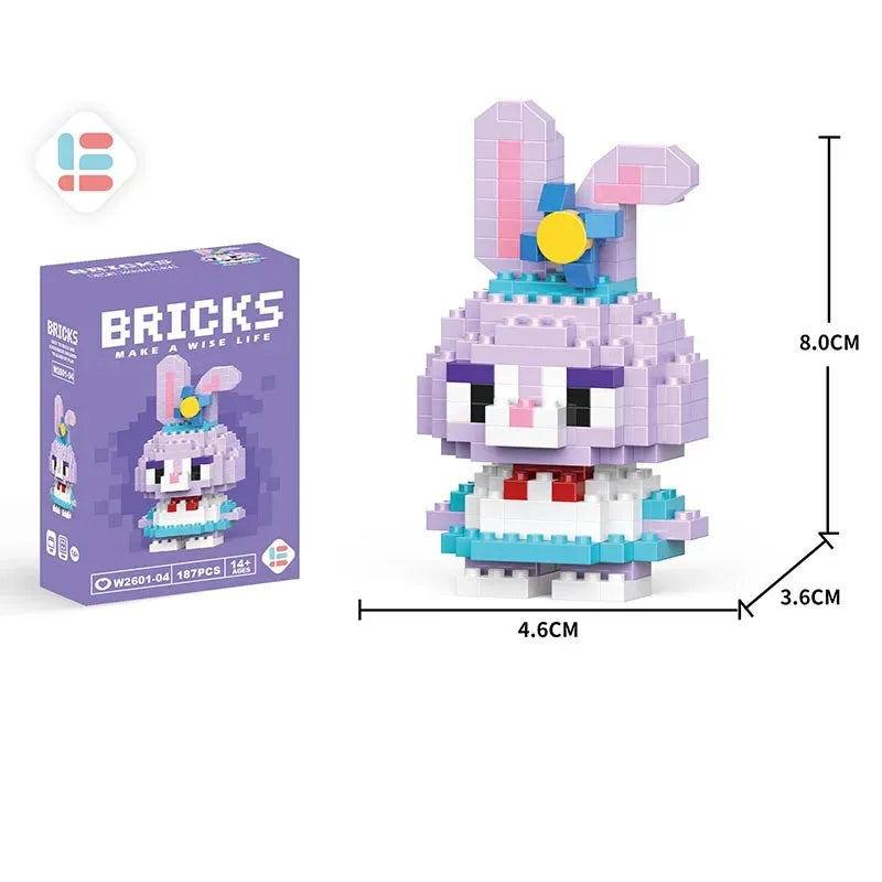Disney Lilo & Stitch & Pokémon Pikachu Building Blocks – Cute Anime Cartoon Model Toy Set for Kids | Creative Educational Gift for Children