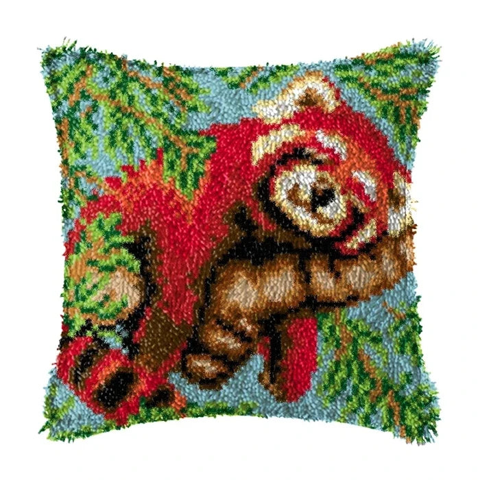 Cow Horse Elephant Animal Carpet Embroidery Set Cartoon Cat Smyrna Latch Hook Kit DIY Knot Pillow Package Pillow Buttons Package