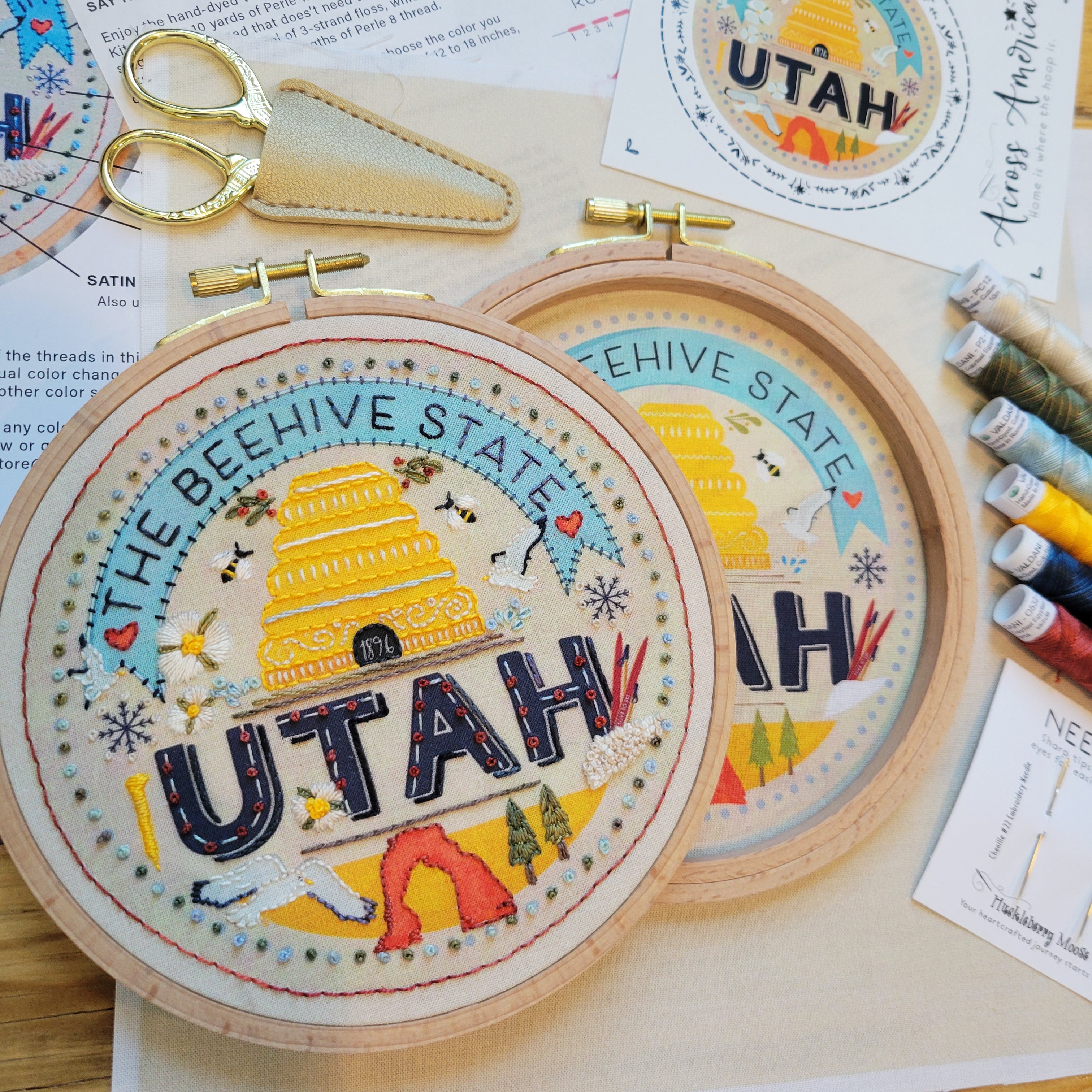 ACROSS AMERICA EMBROIDERY KIT - Utah