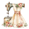 Vintage Sewing Machine Fabric Panel 10