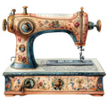 Vintage Sewing Machine Fabric Panel 13