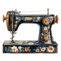 Vintage Sewing Machine Fabric Panel 3