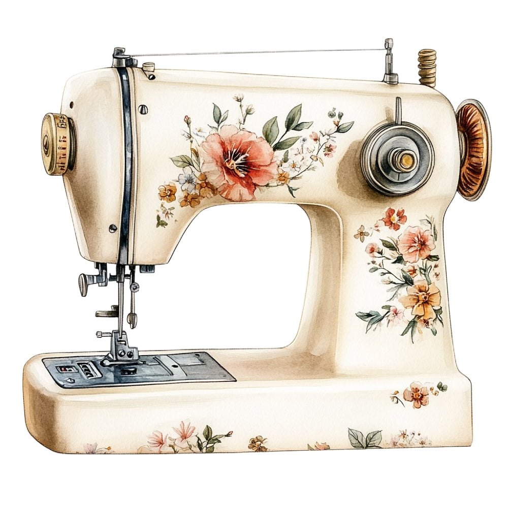Vintage Sewing Machine Fabric Panel 5