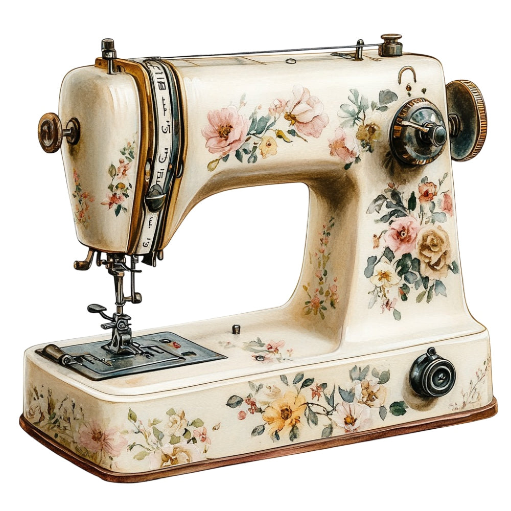 Vintage Sewing Machine Fabric Panel 6