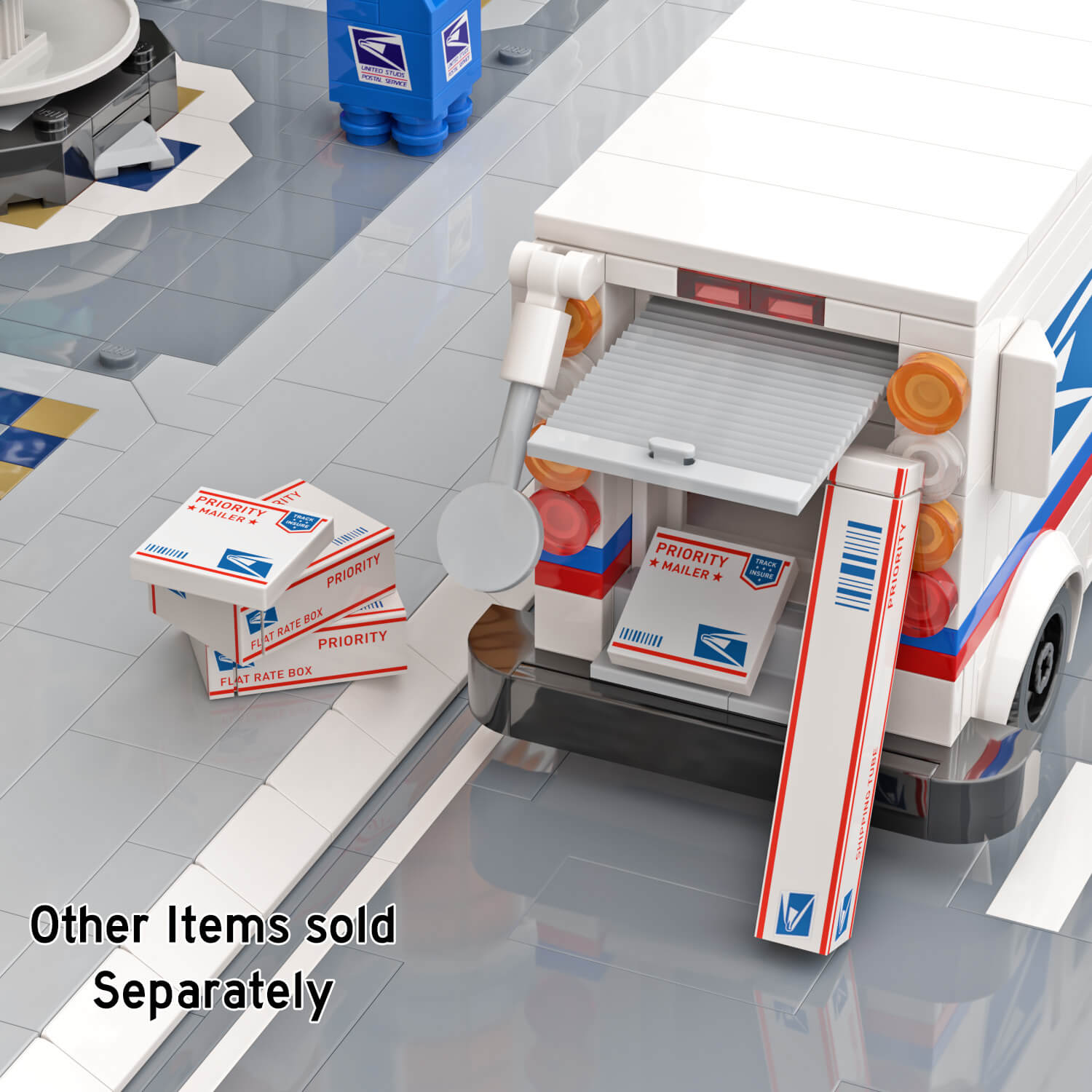 United Studs Postal Worker (Male) -  Custom Printed Minifig - Made Using LEGO® Parts