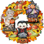 Halloween Holiday Door Wreath by G. DeBrekht - Thanksgiving Halloween Decor - 8185316H