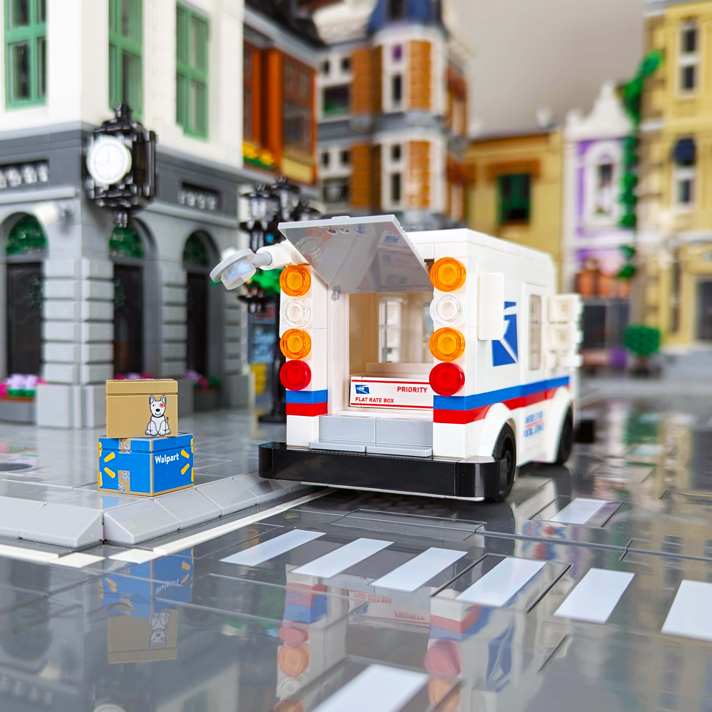United Studs Postal Service Mail Delivery Truck - Custom Set - Made Using LEGO® Parts