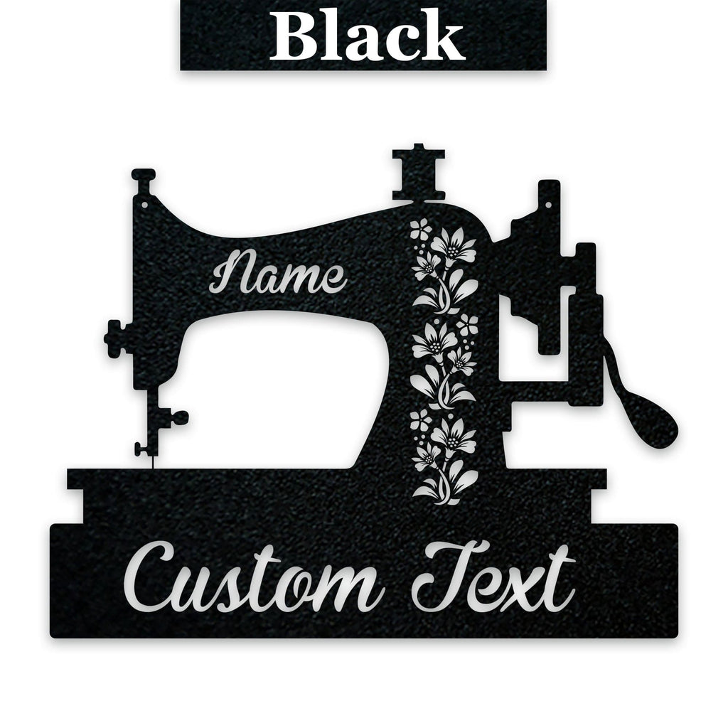 Custom Sewing Machine Decor - Personalized Metal Sign | Durable Powder Coat Finish