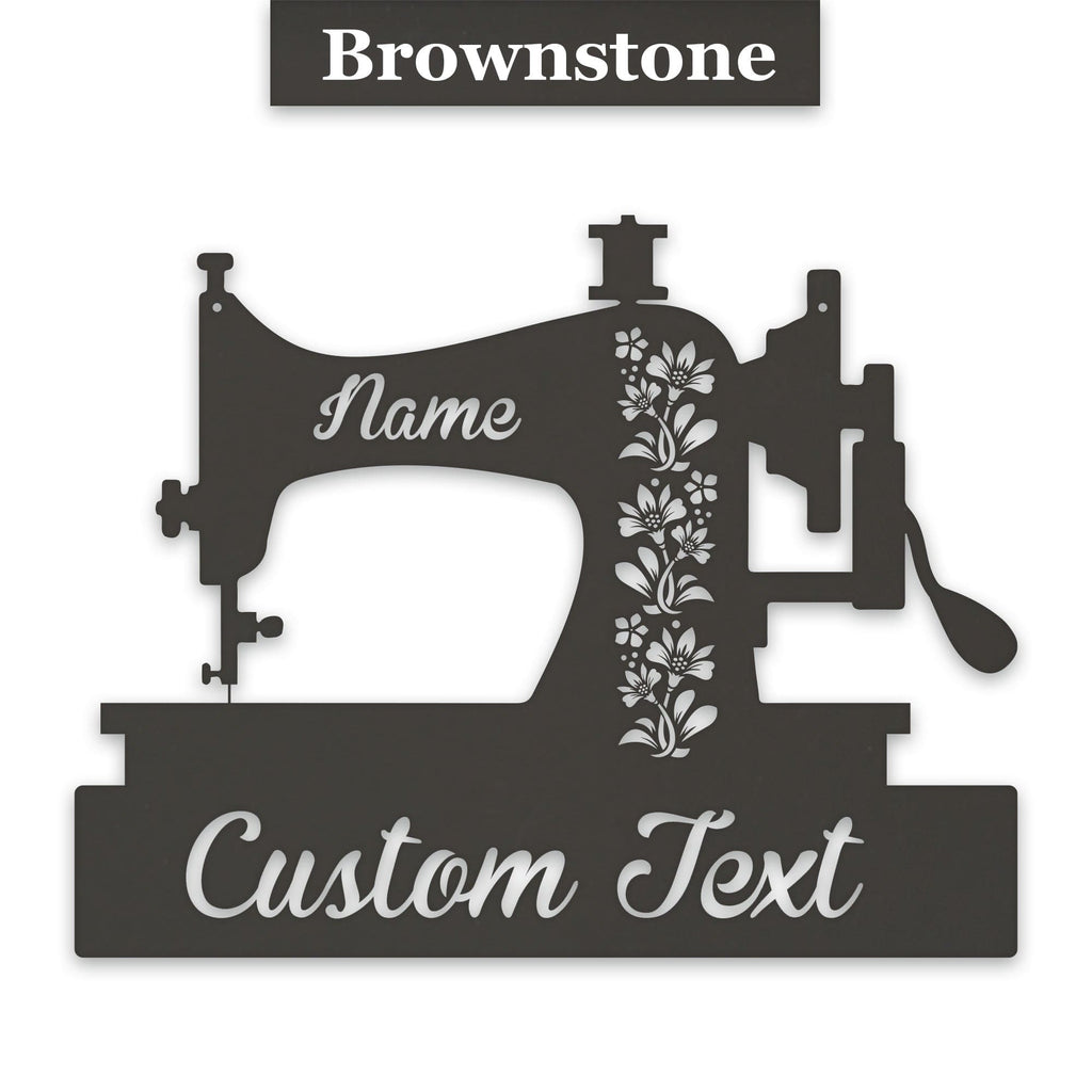 Custom Sewing Machine Decor - Personalized Metal Sign | Durable Powder Coat Finish