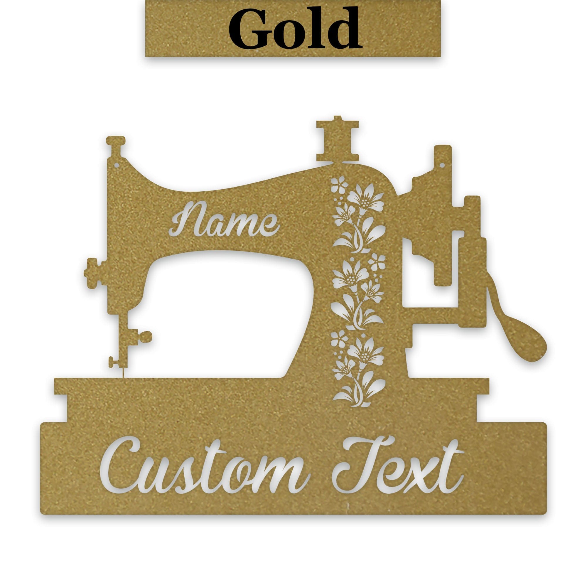Custom Sewing Machine Decor - Personalized Metal Sign | Durable Powder Coat Finish