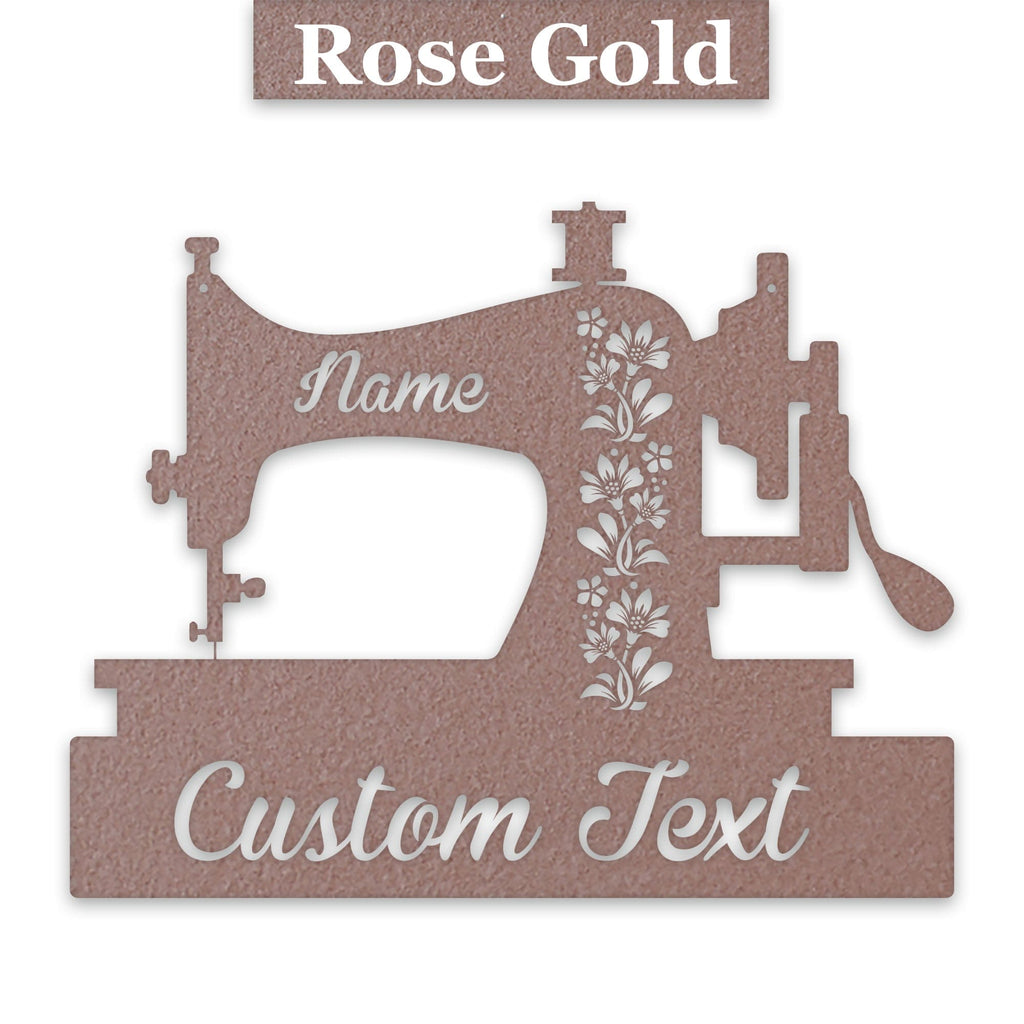 Custom Sewing Machine Decor - Personalized Metal Sign | Durable Powder Coat Finish