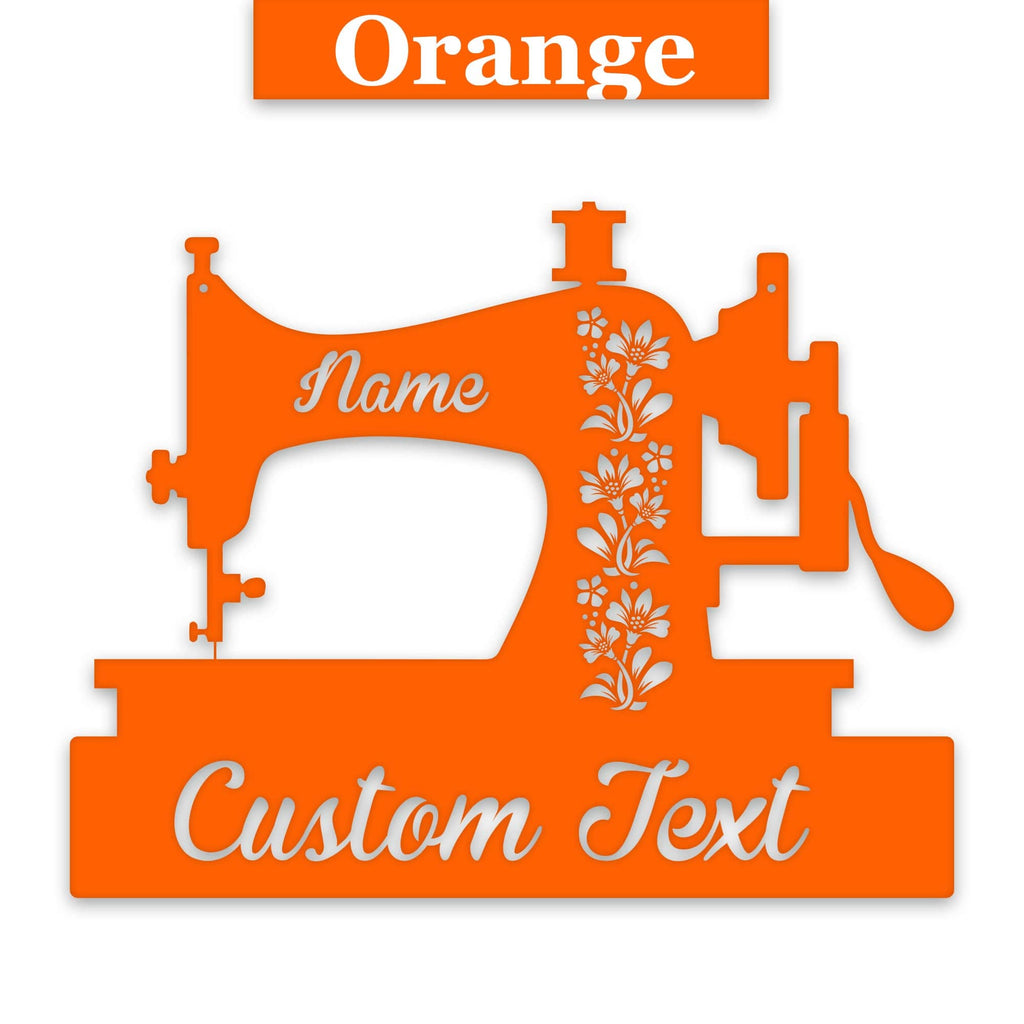 Custom Sewing Machine Decor - Personalized Metal Sign | Durable Powder Coat Finish
